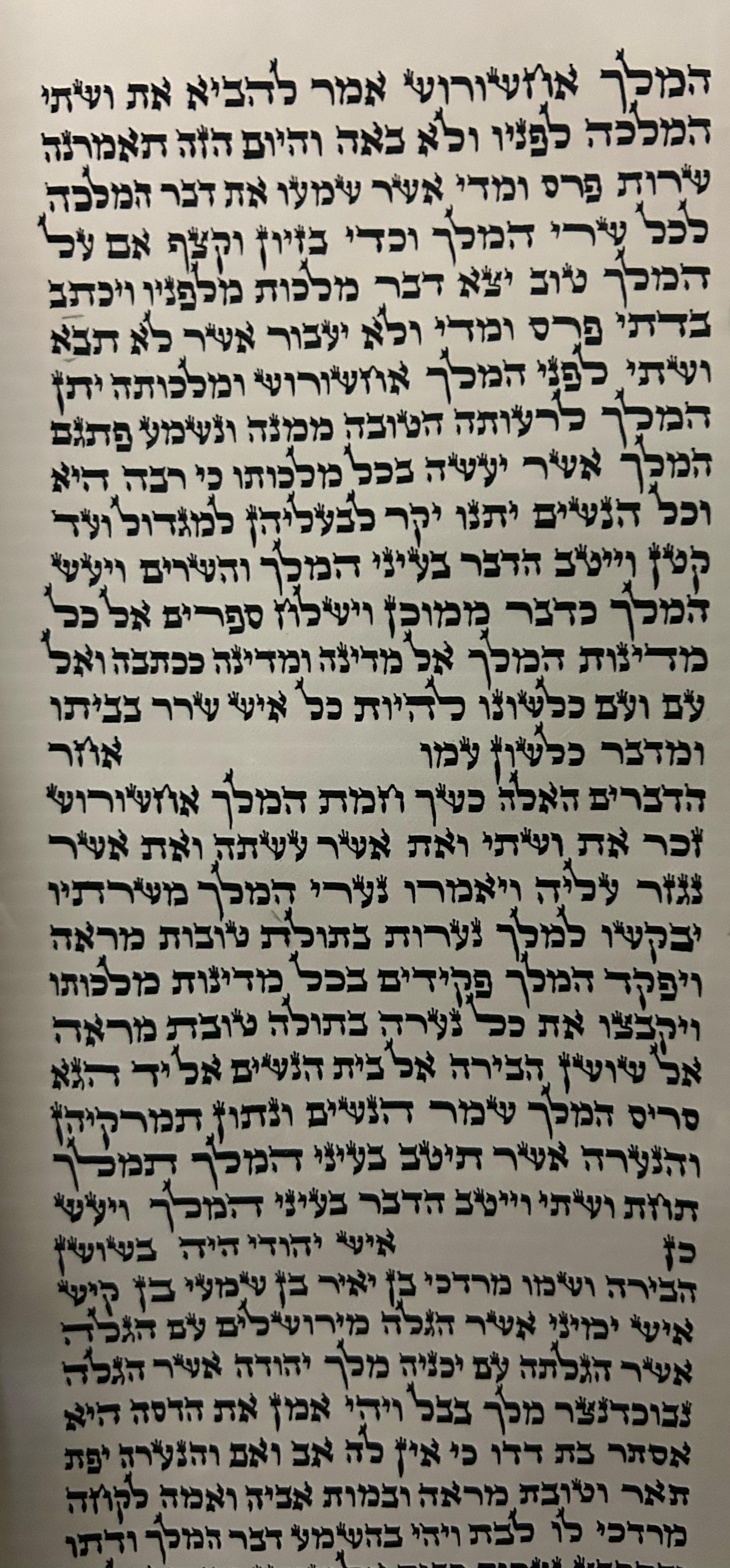 Megillat Esther, Ksav Alter Rebbe, 56 CM - Rebbe Maharash Layout