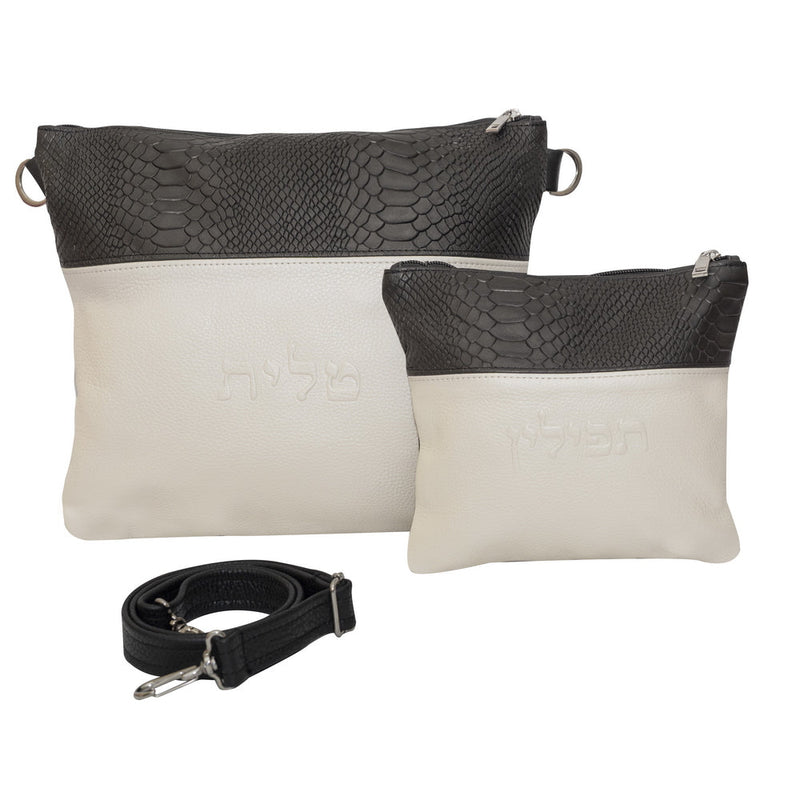 Anaconda Leather Topper - Black/White - B155