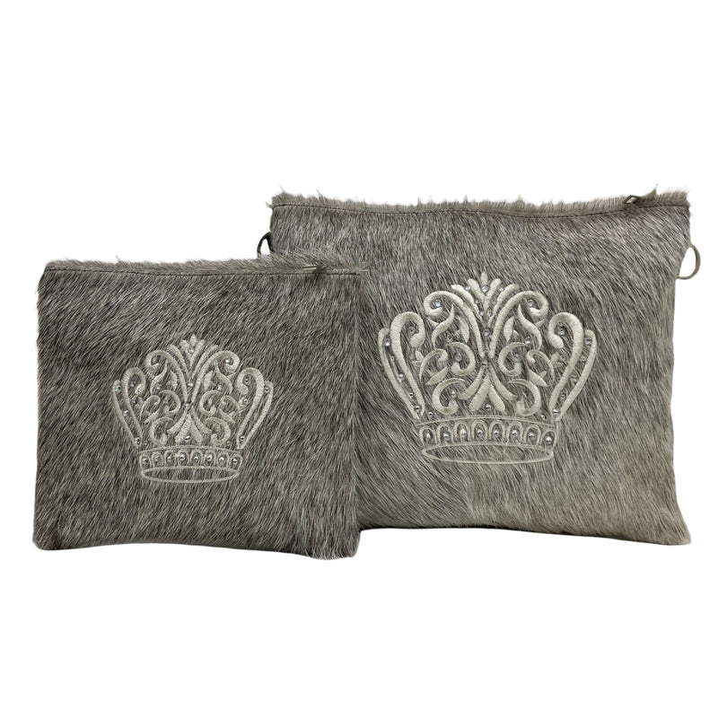 Gray Fur with Silver Embroidery - F59